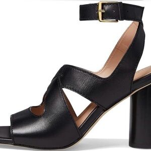 Cole Haan Reina City Black Leather Sandals